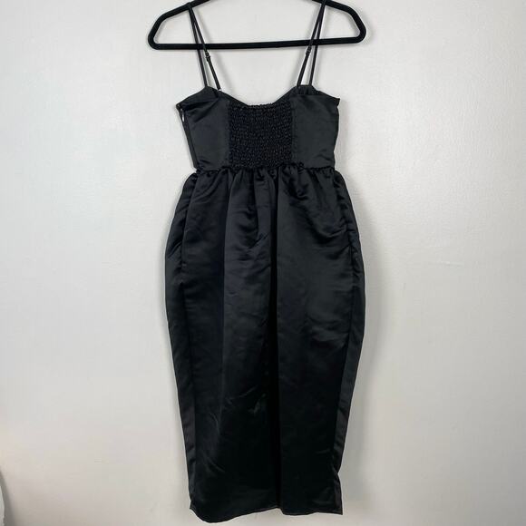 Future Collective Sweetheart Bubble‎ Satin Midi Dress Bustier Elegant Size XS - Picture 6 of 10